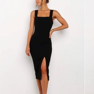 Petal & Pup Hyatt Dress - Black Midi Dress